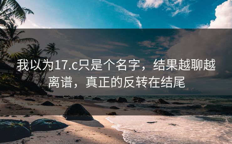我以为17.c只是个名字，结果越聊越离谱，真正的反转在结尾