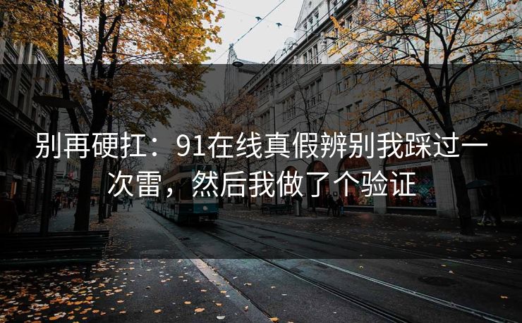 别再硬扛：91在线真假辨别我踩过一次雷，然后我做了个验证